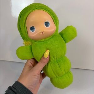 Hasbro Playskool Glo Worm Lullaby 2009 Glow Worm 10" Green Soft Plush Light Up